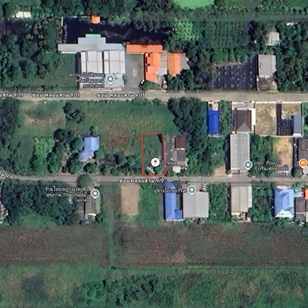 ขายที่ดินซอยคลองสาม 9/9 พื้นที่ 104 ตร.ว. สี่เหลี่ยมผืนผ้าสวย บรรยากาศ เงียบสงบ เป็นส่วนตัว โทร 0925519322